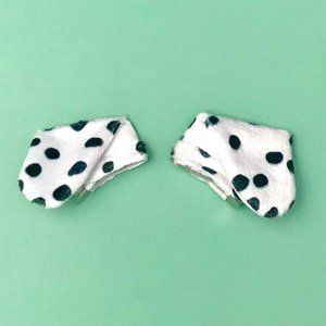 New Dalmatian Ear Hair Clips, Puppy Dog Ear Barrettes, Dalmation Costume